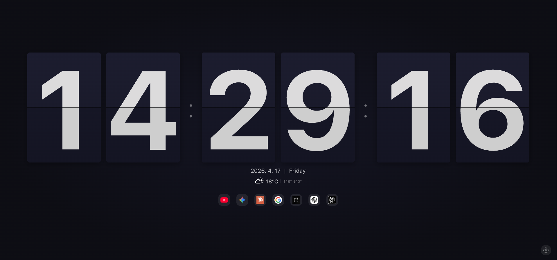 Flip clock theme